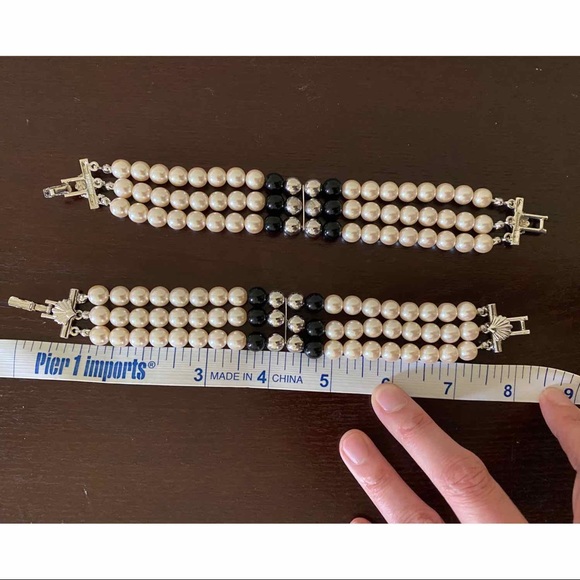 Vintage Richelieu Art Deco Pearl Bracelet Set - Picture 7 of 7